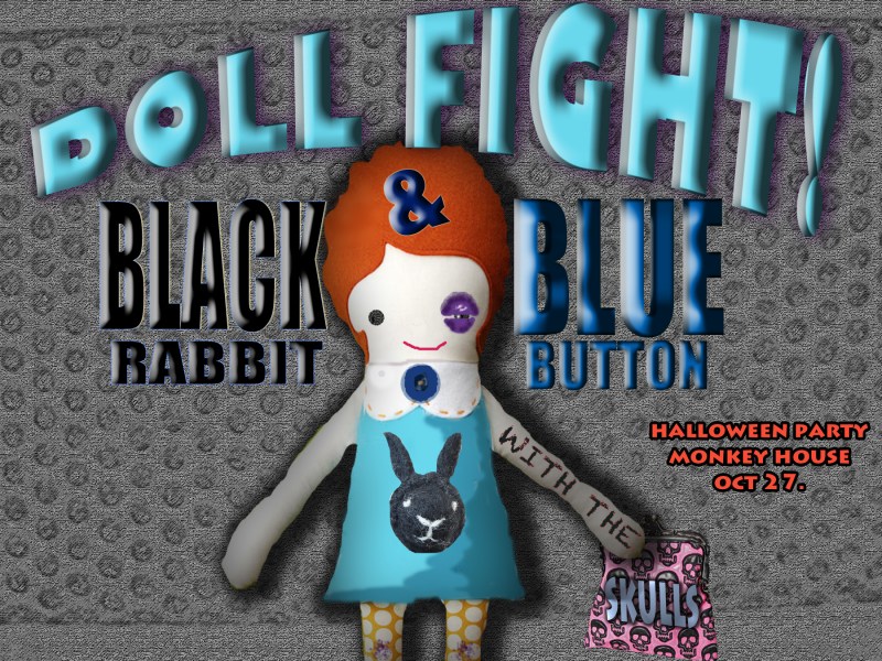 punk rock Halloween party The Monkey House Winooski VT Black Rabbit Doll Fight Blue Button Skulls October 27 2012