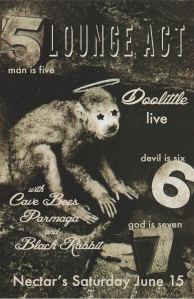 Lounge Act plays The Pixies' Doolittle Nectars June 15 Burlington VT Black Rabbit Cave Bees Parmaga