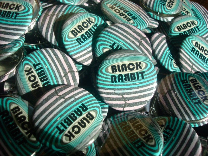 Black Rabbit buttins from Rogue Radish Burlington VT